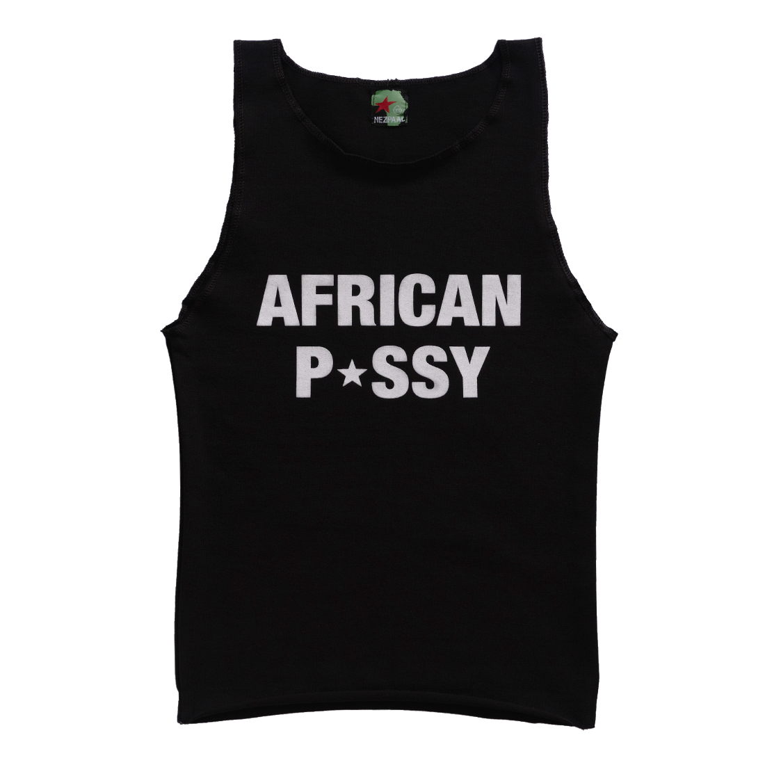 AFRICAN PUSSY CROP TOP / BLACK