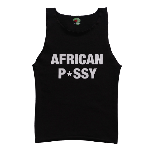 AFRICAN PUSSY CROP TOP / BLACK