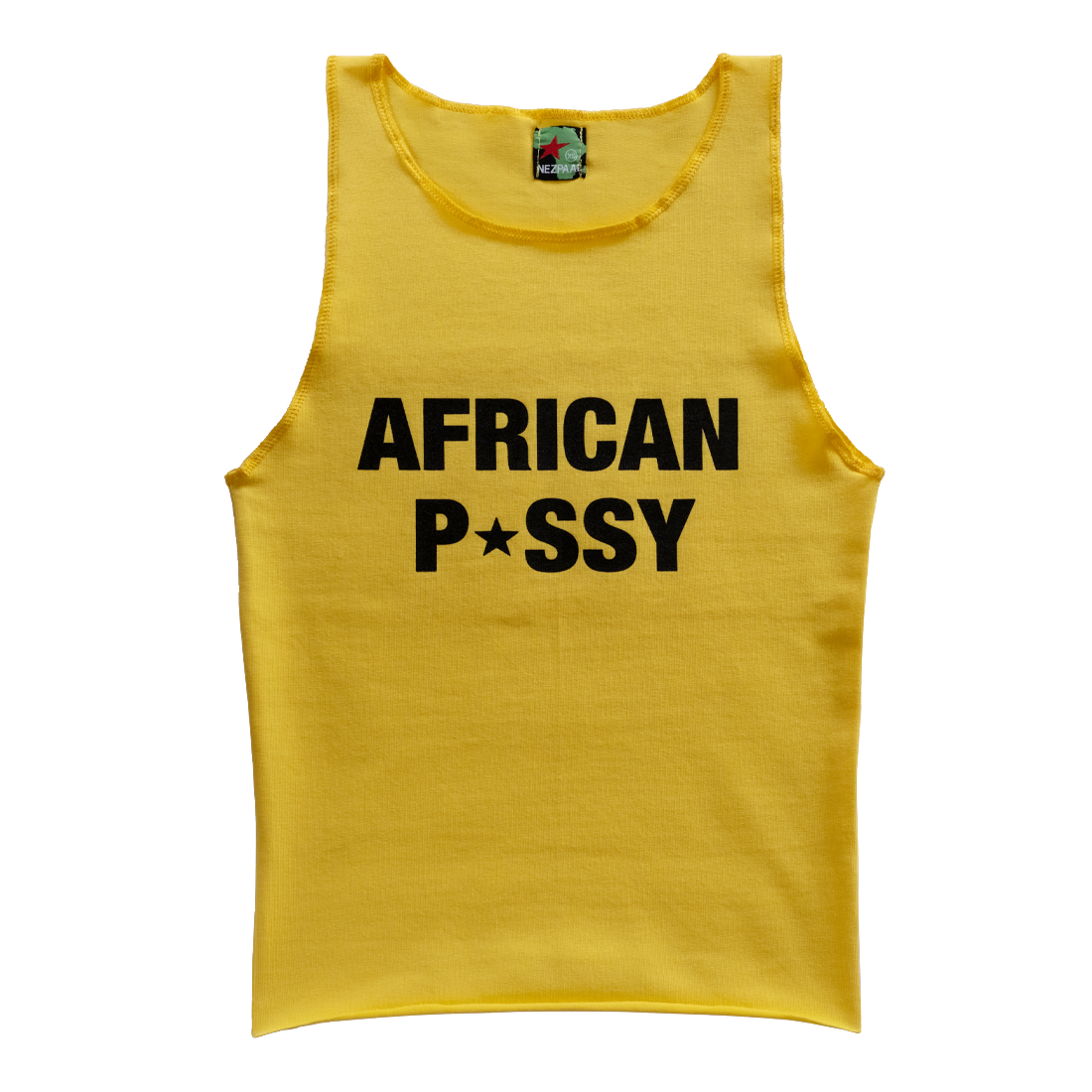 AFRICAN PUSSY CROP TOP / YELLOW