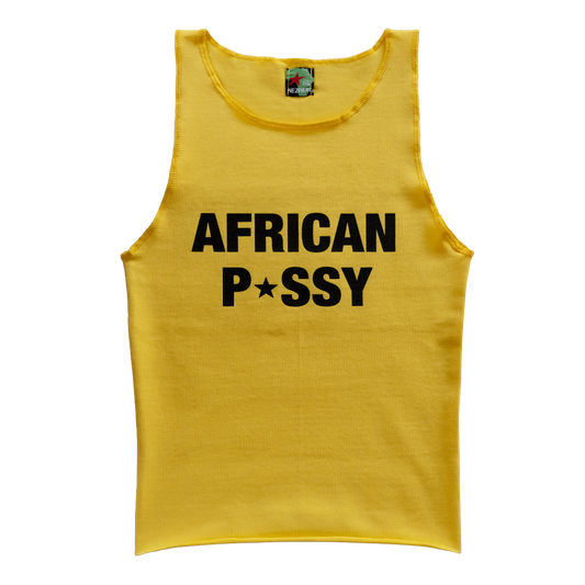 AFRICAN PUSSY CROP TOP / YELLOW
